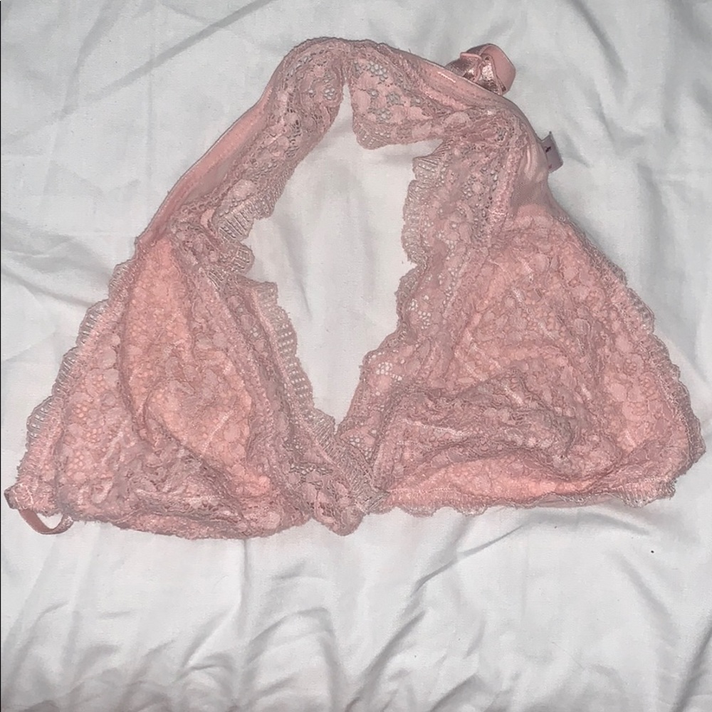 Really cute pink lace bralet